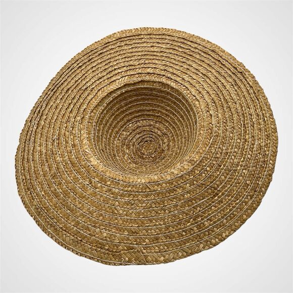 Vintage Romantic Lace Straw Sun Hat Lot Floral Ribbon Wide Brim Cottagecore 2 Pc main image 8